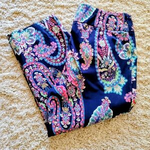 Zac & Rachel Kids Paisley Leggings - Navy and Multicolor